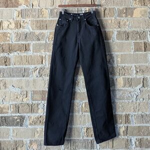VTG 90s Y2K Levi's Silvertab Loose Black Straight Leg Jeans Juniors Size 3 LONG
